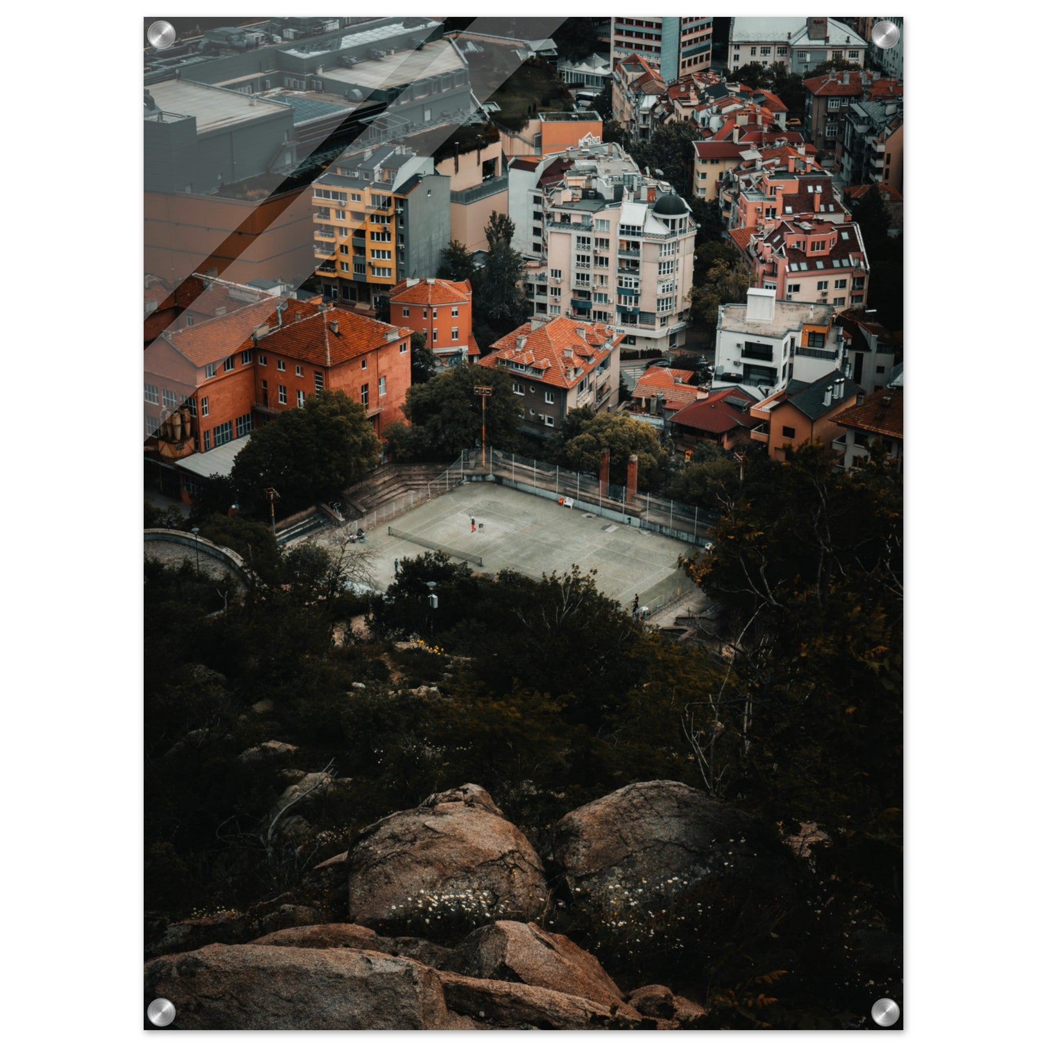 Hilltop Tennis in Plovdiv: Where Sport Meets Scenery | Acrylic Print