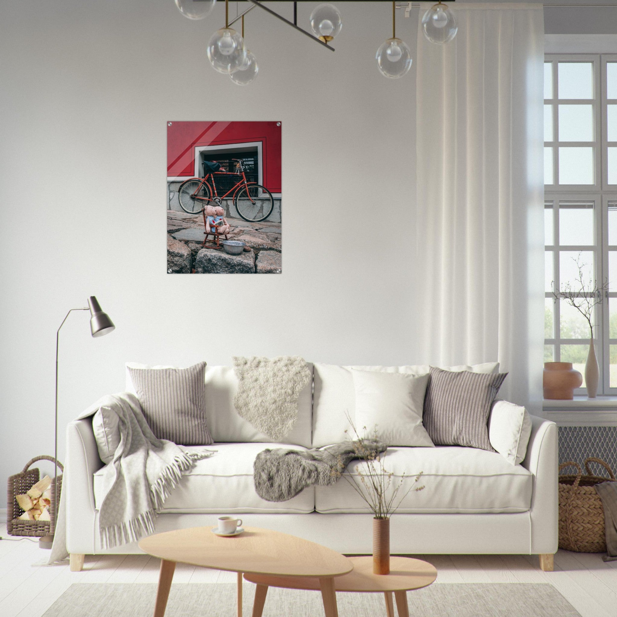 Teddy Bear Romance: Vintage Town Vibes | Acrylic Print