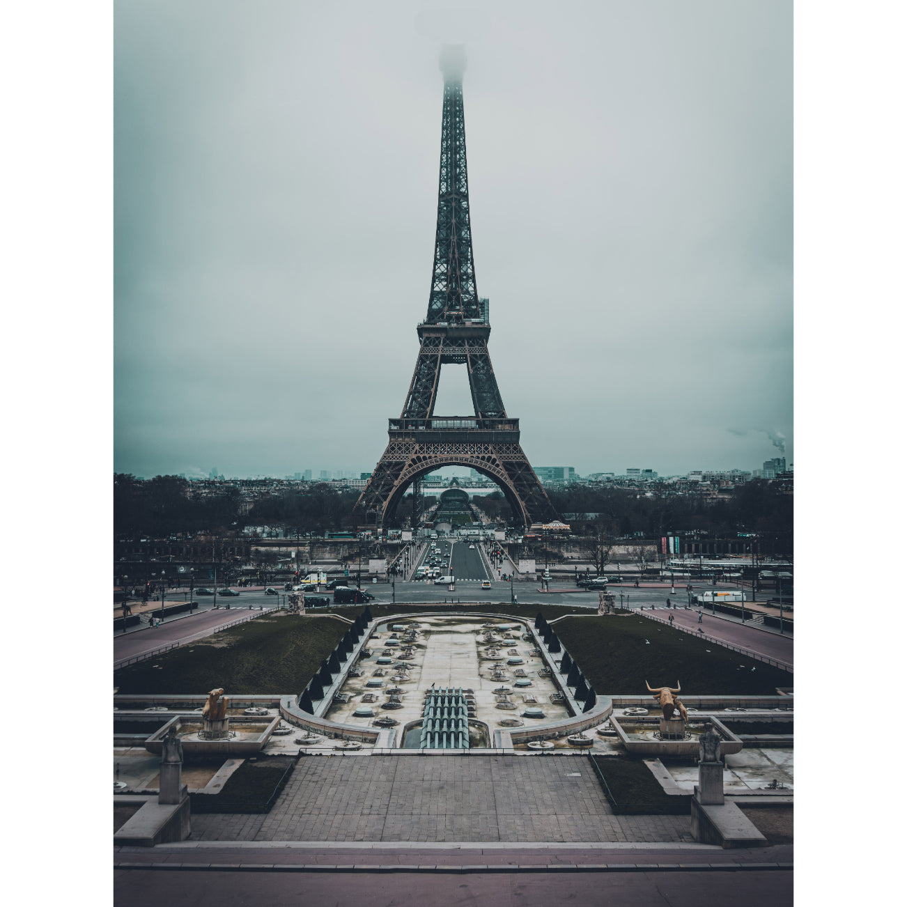 Mystic Paris: Eiffel Tower in the Mist | Acrylic Print