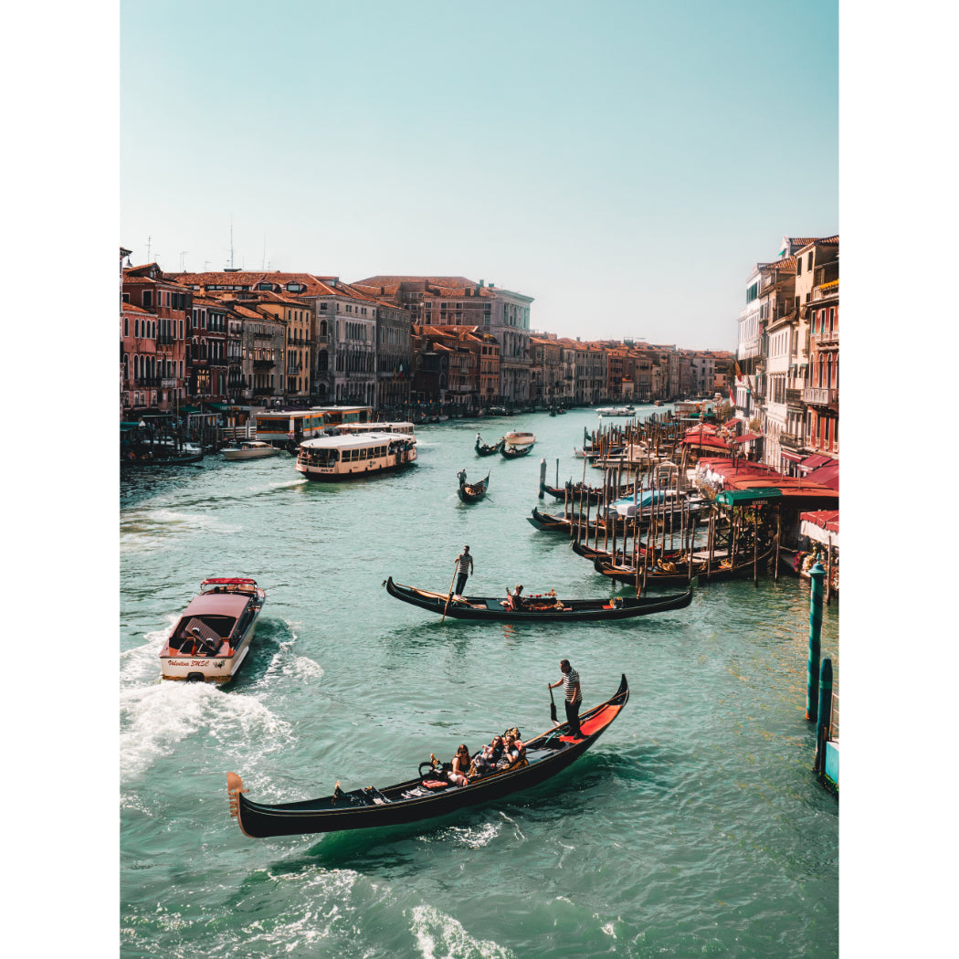 Lively Waters: Gondolas on Venice's Grand Canal | Acrylic Print