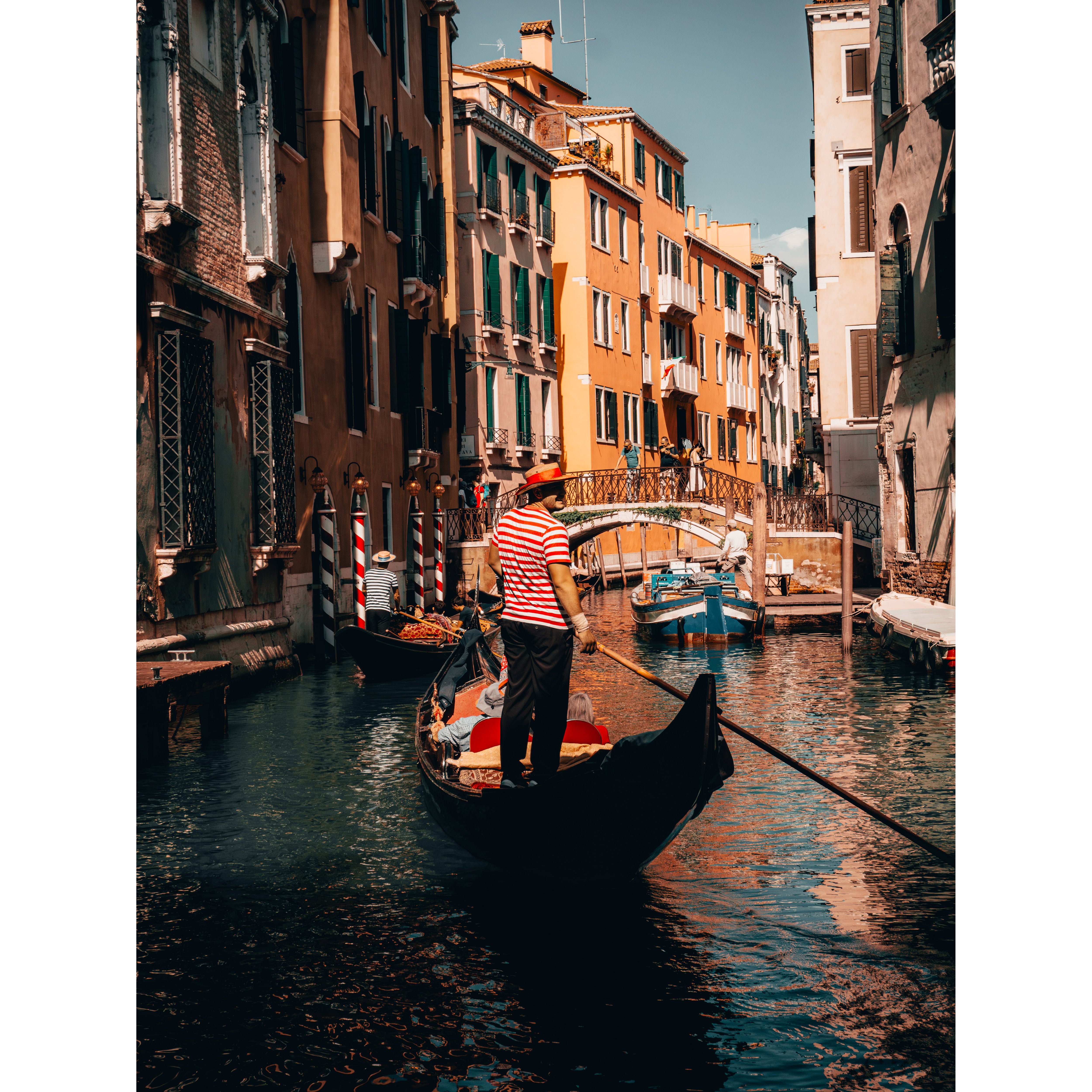 Canal Reflections: The Gondolier's Route | Canvas