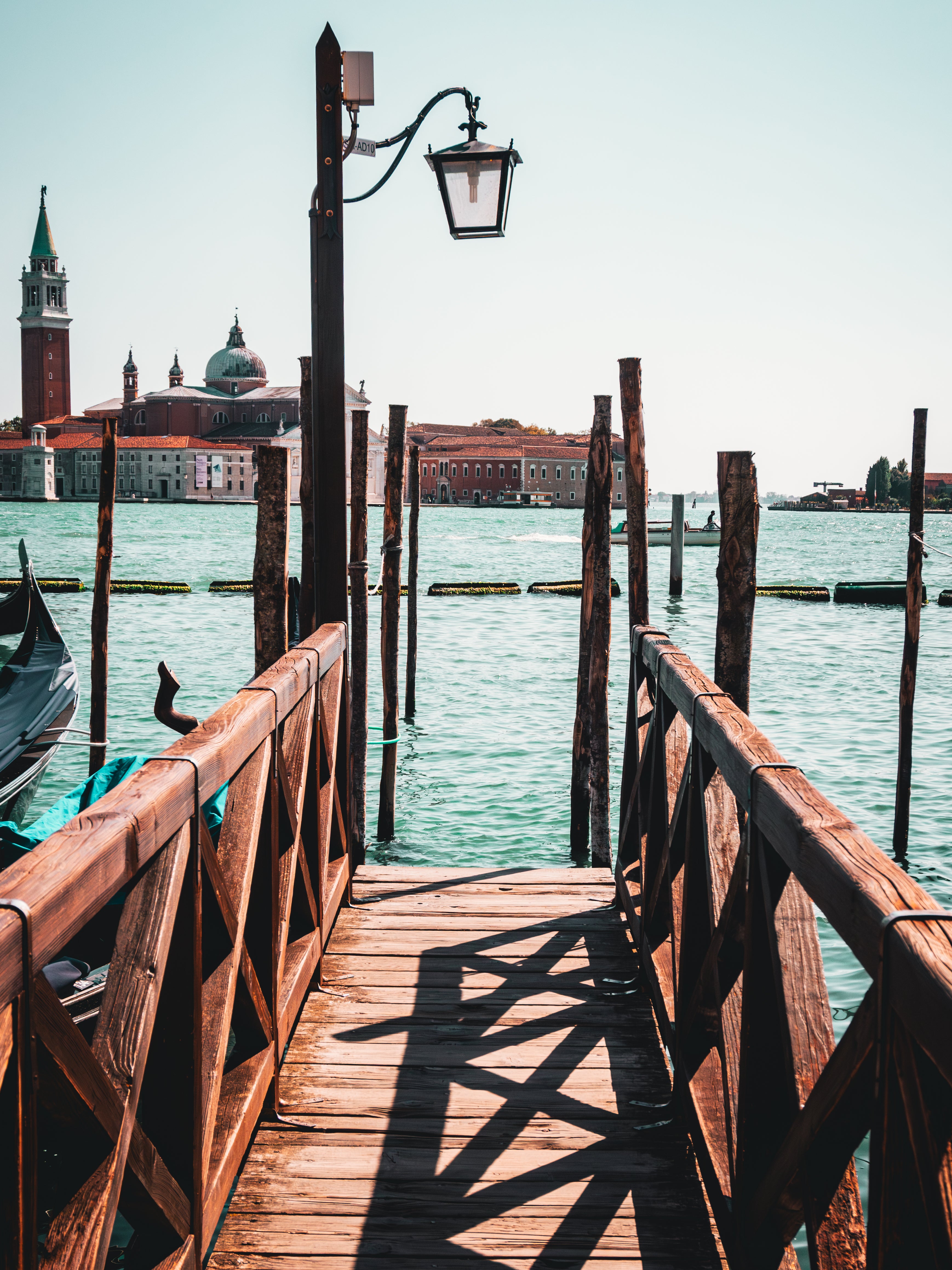 Rustic Charm: Venice's Lagoon and Dock | Poster