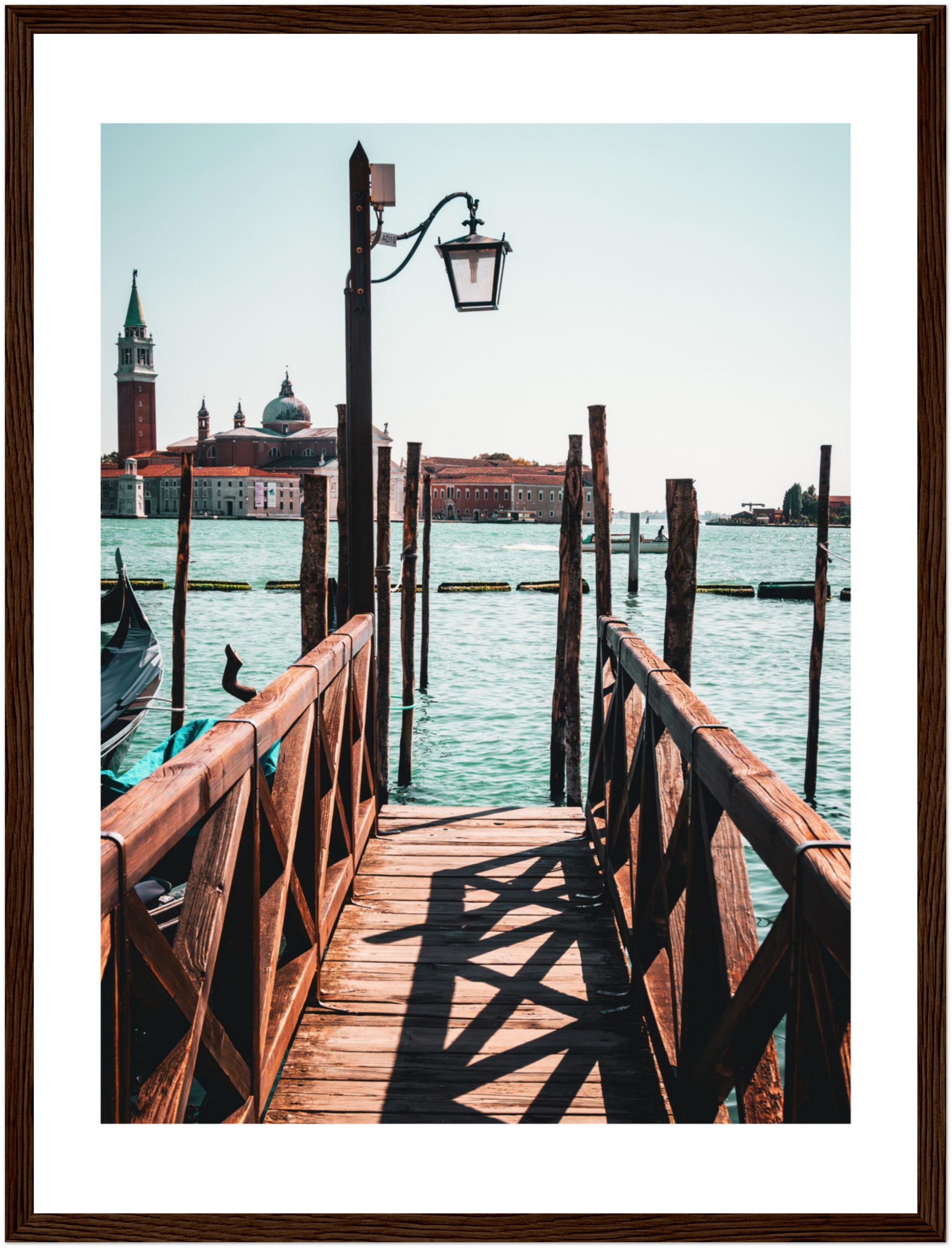 Rustic Charm: Venice's Lagoon and Dock | Poster