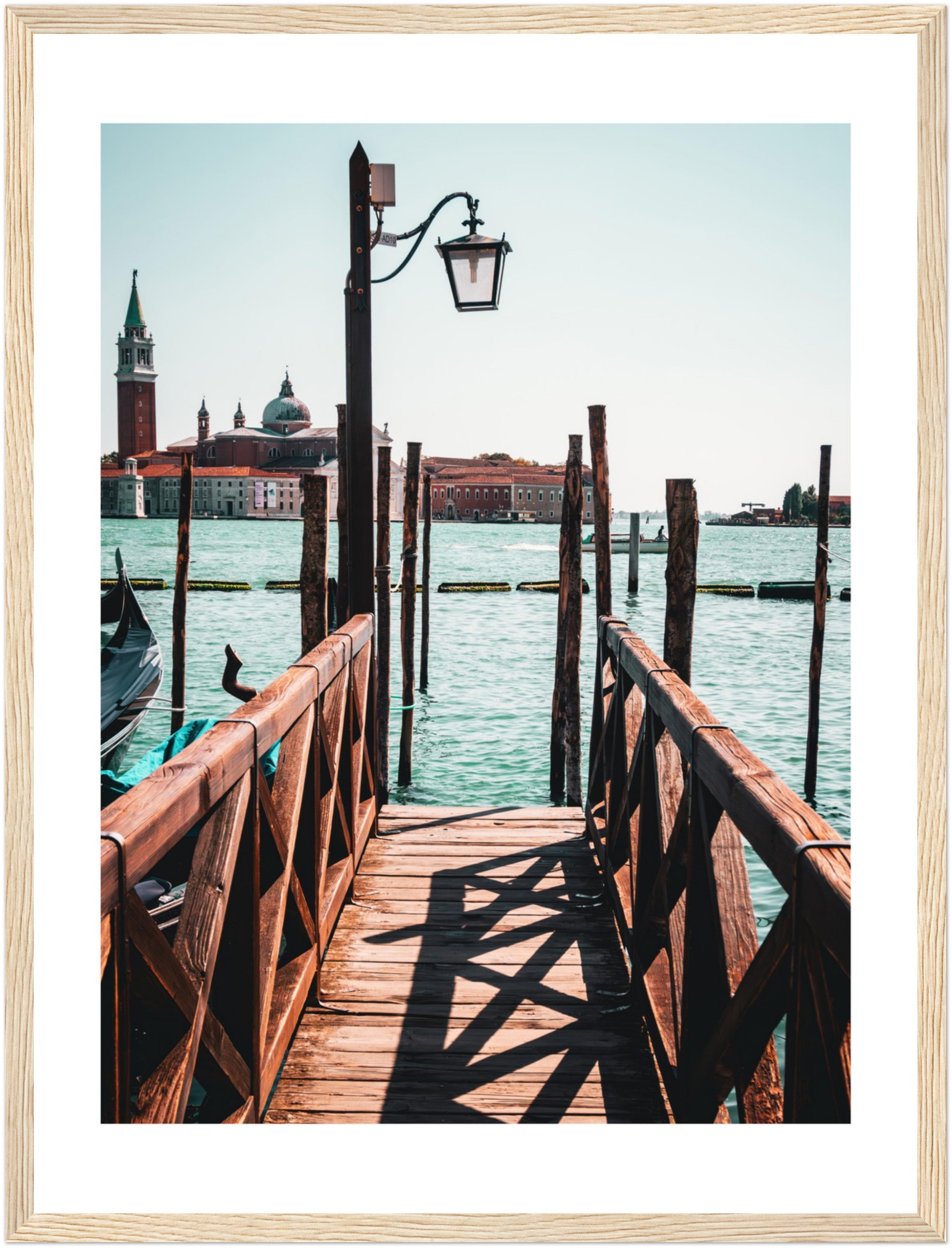 Rustic Charm: Venice's Lagoon and Dock | Poster