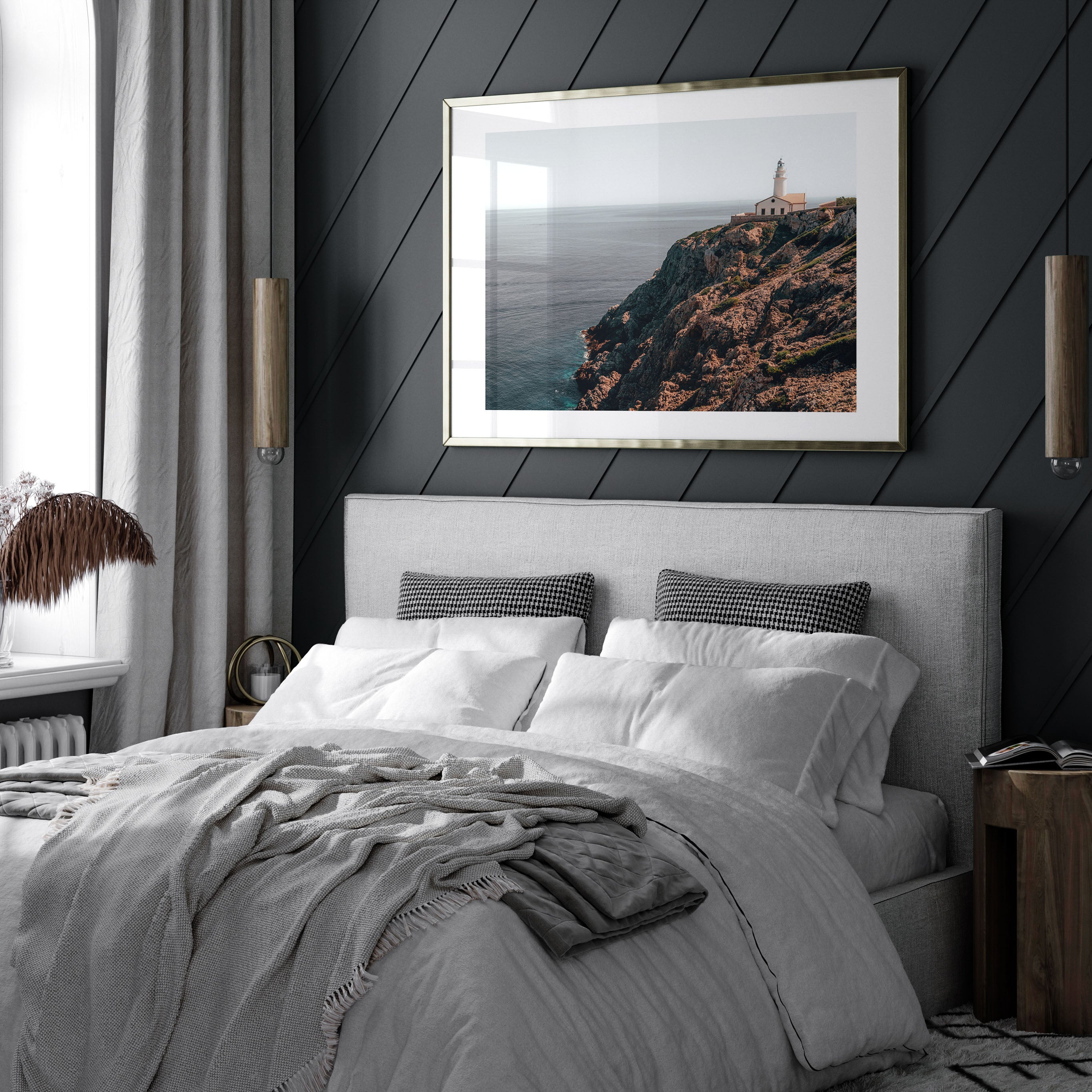 Mallorca's Coastal Beacon: The Capdepera Lighthouse II | Poster