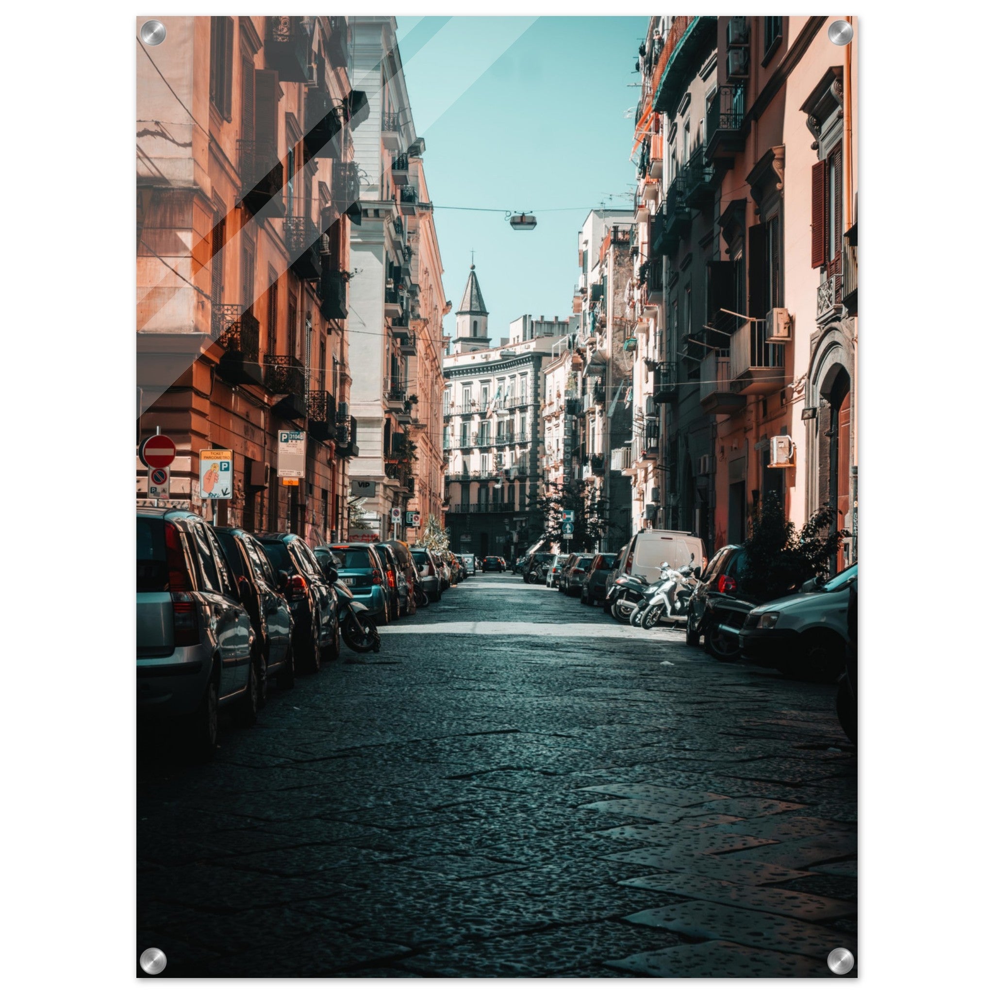 Charming Streets of Naples, Italy: Urban Snapshot | Acrylic Print