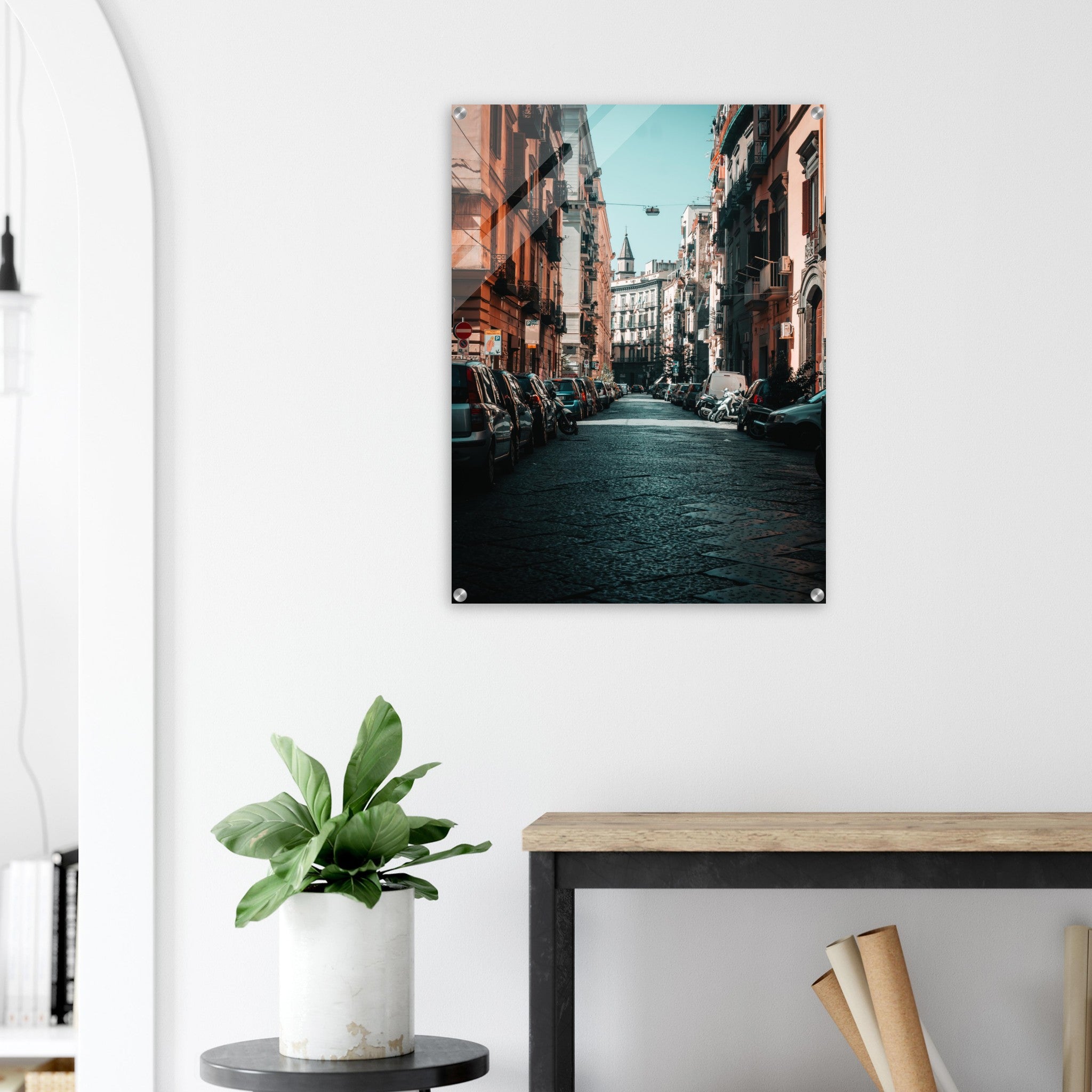 Charming Streets of Naples, Italy: Urban Snapshot | Acrylic Print