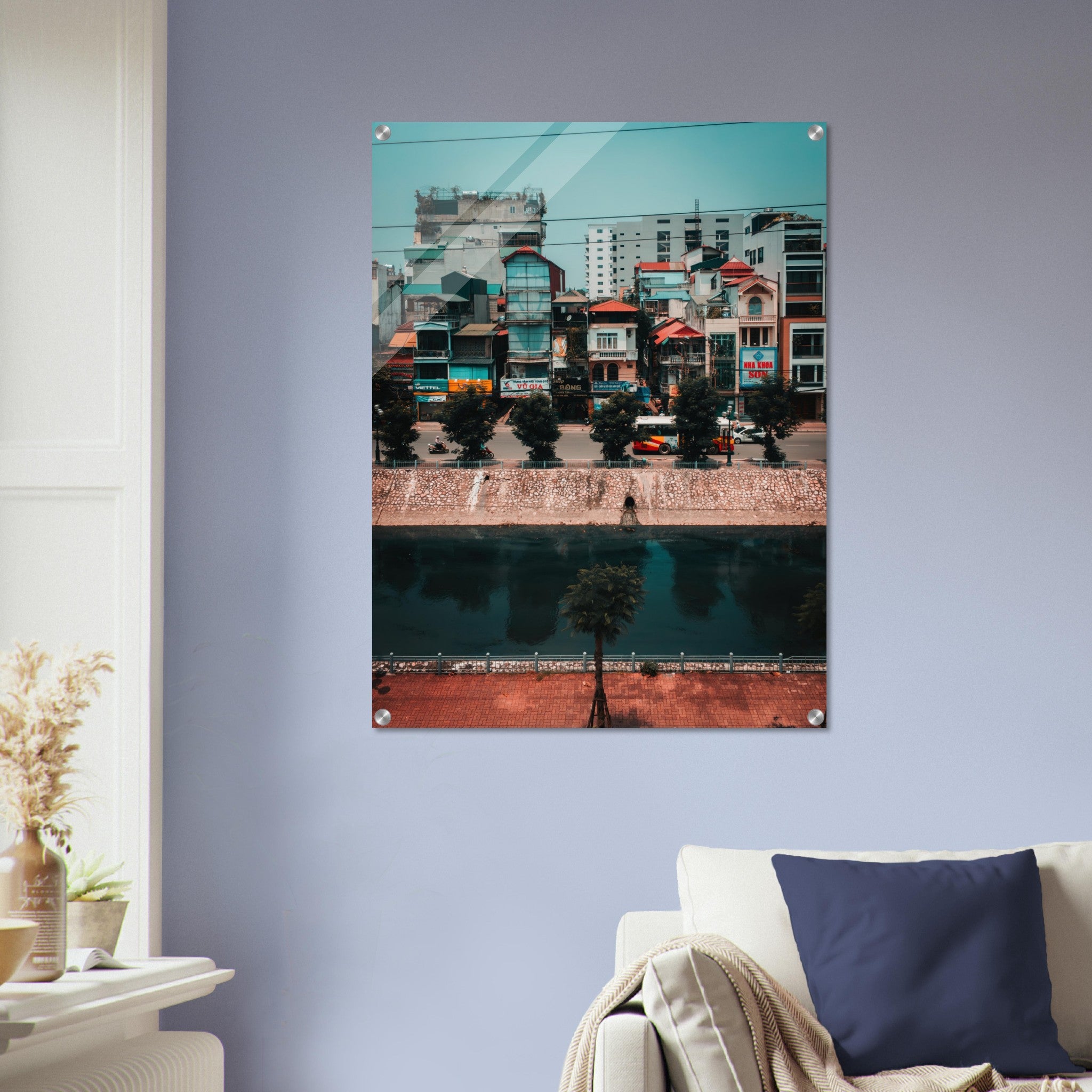 Captivating Hanoi City: Urban River Beauty | Acrylic Print