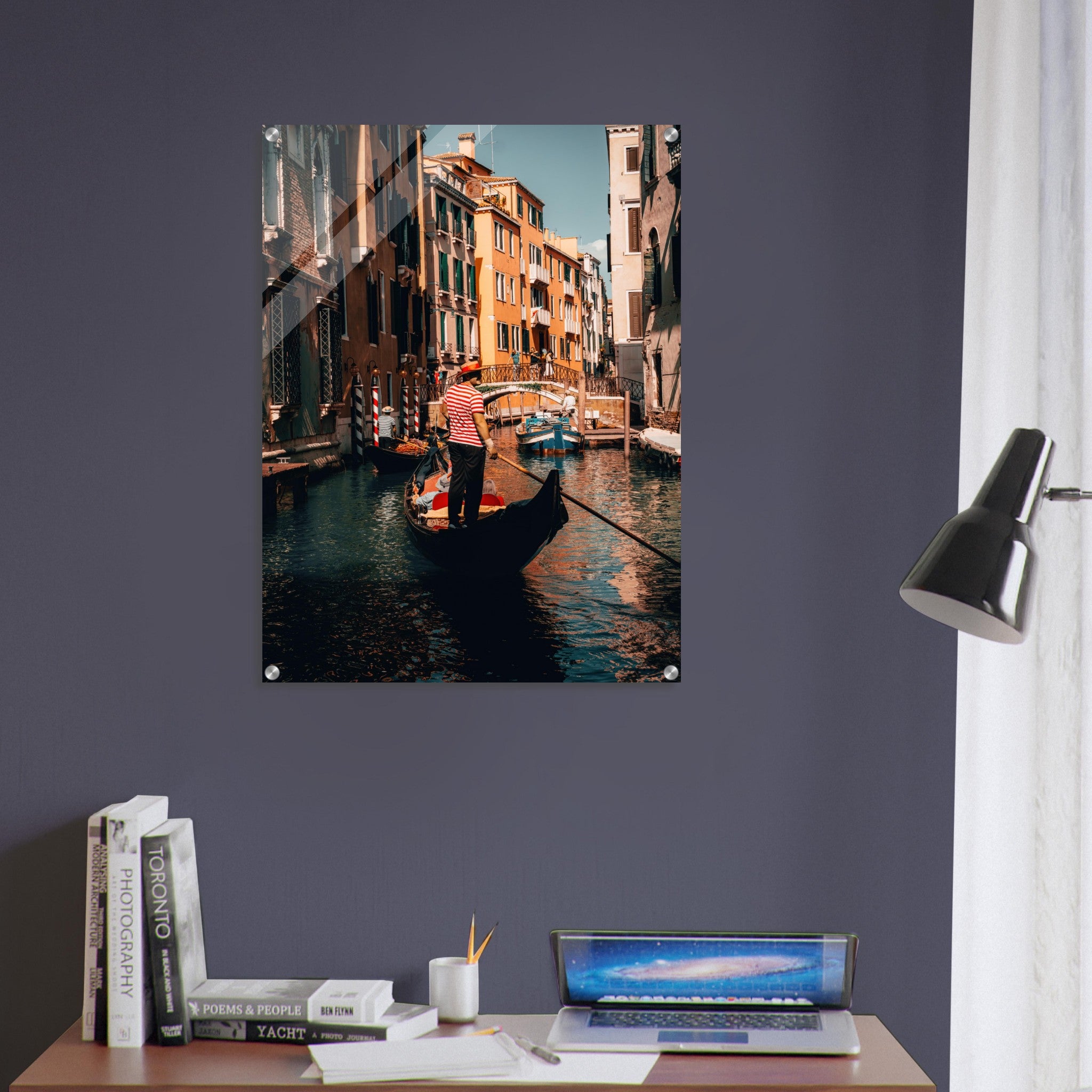 Canal Reflections: The Gondolier's Route | Acrylic Print