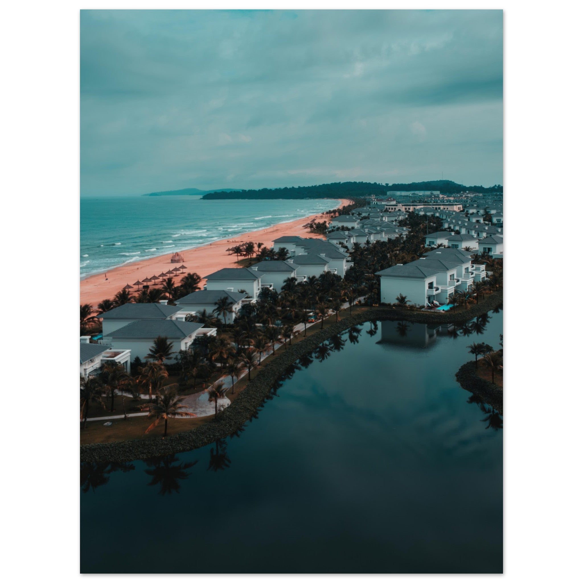 Discover Vietnam: Stunning Aerial Beach Photography | Metal Print