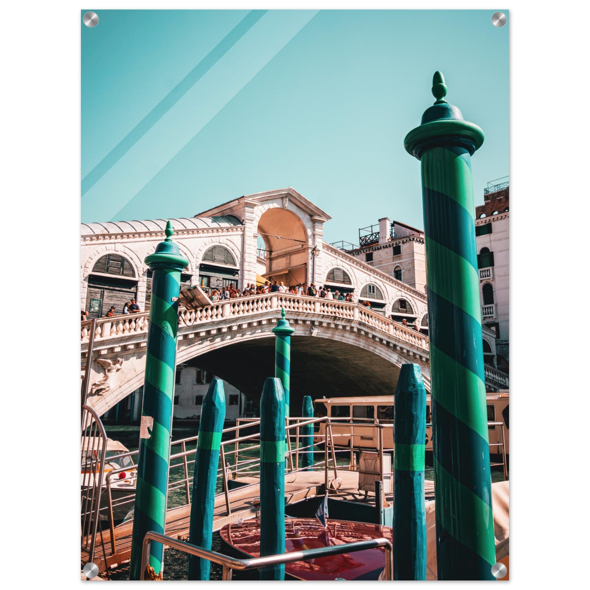 Venice's Historic Arch: The Rialto Bridge Scene | Acrylic Print
