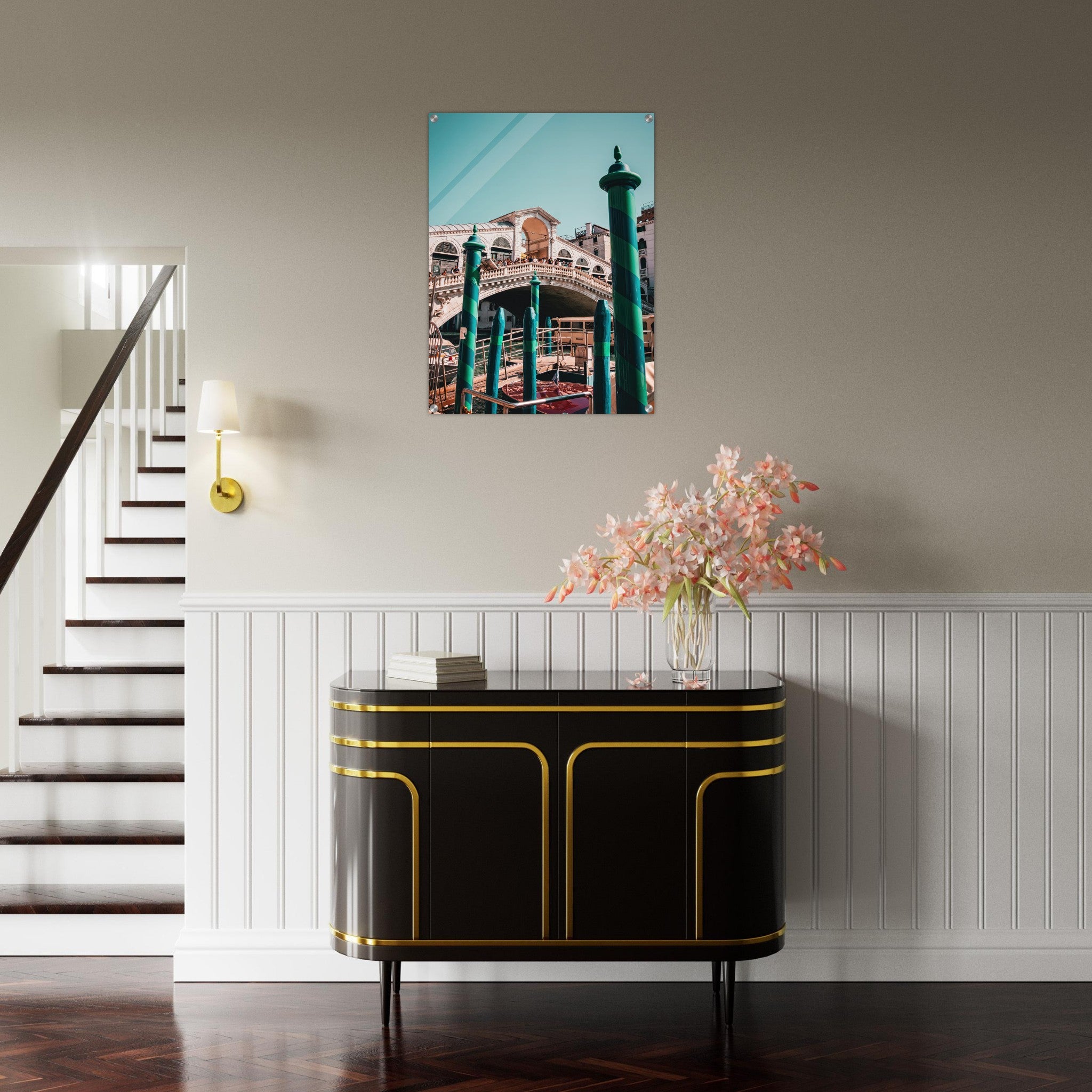 Venice's Historic Arch: The Rialto Bridge Scene | Acrylic Print