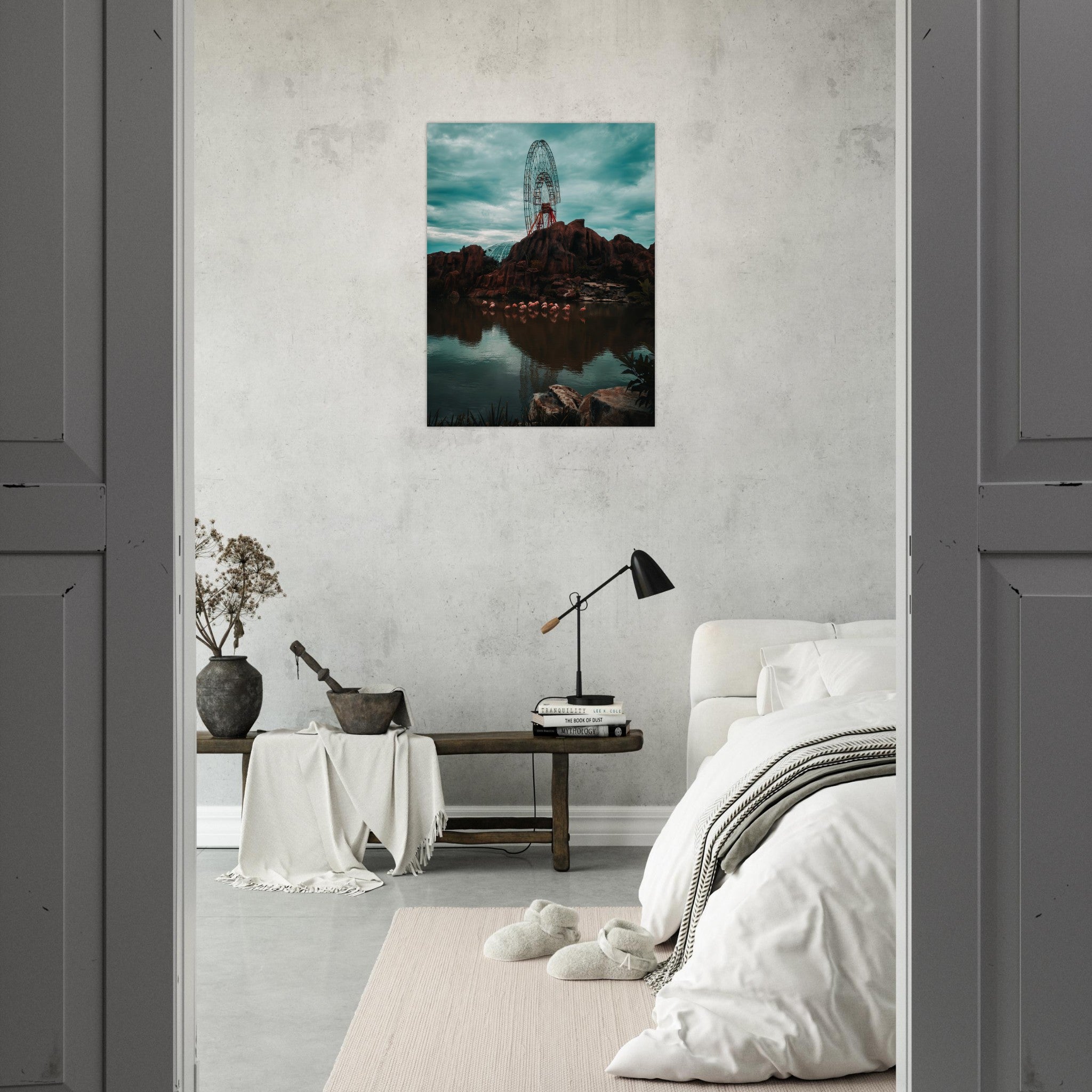 Vietnam's theme park:  Ferris Wheels and Flamingos in Vietnam | Metal Print