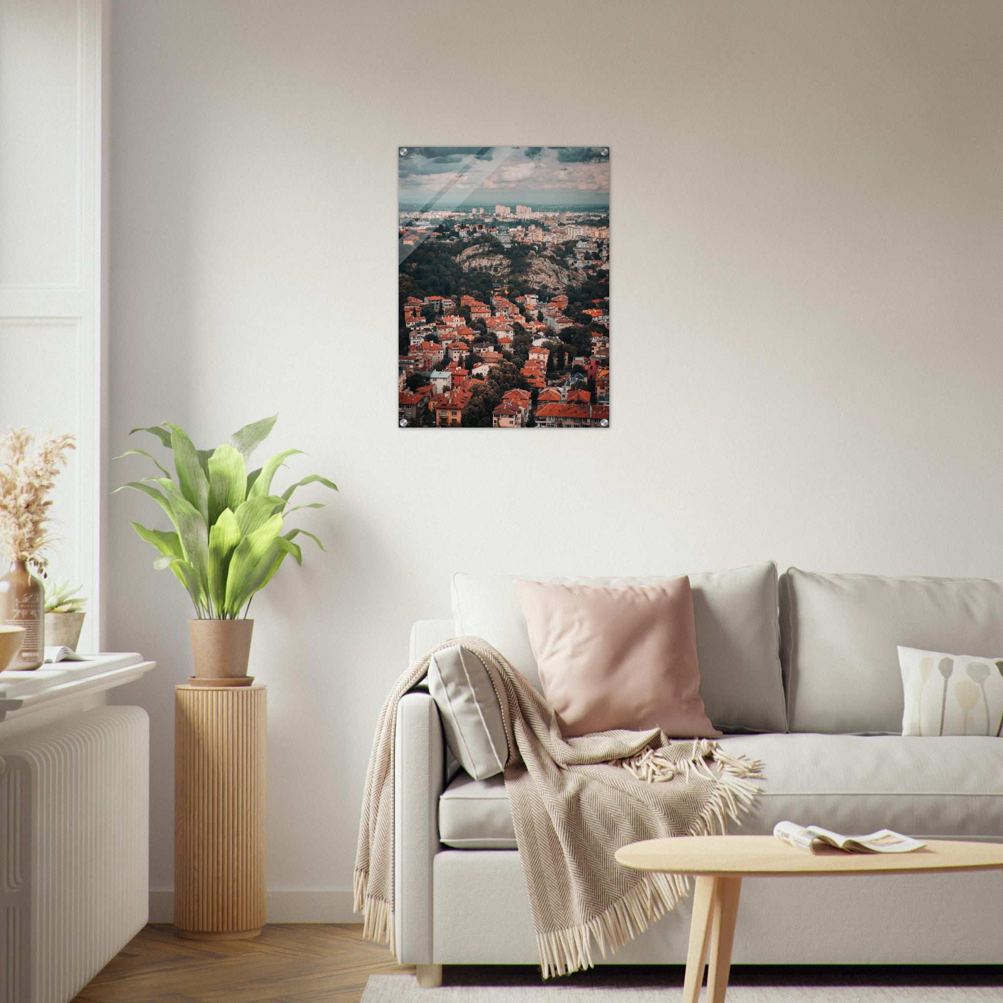 Above Plovdiv: A Glimpse into Bulgaria's Picturesque Cityscape | Acrylic Print