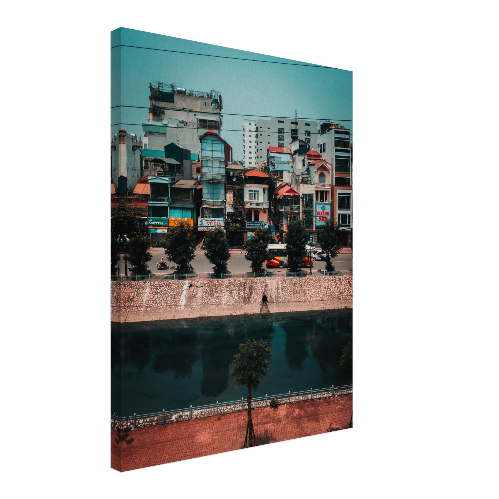 Captivating Hanoi City: Urban River Beauty | Canvas
