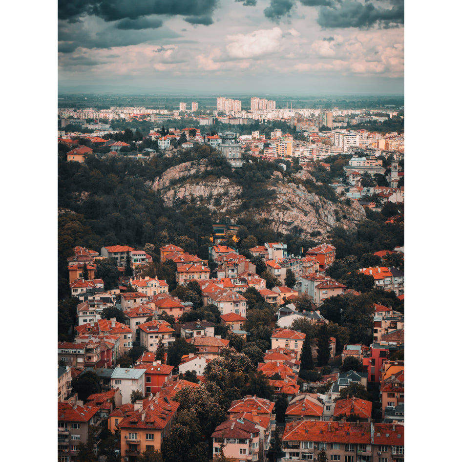Above Plovdiv: A Glimpse into Bulgaria's Picturesque Cityscape | Acrylic Print