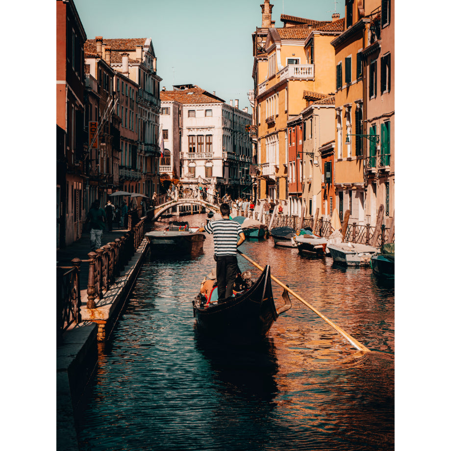 A Gondola's Trail: Through Venice's Heart | Acrylic Print