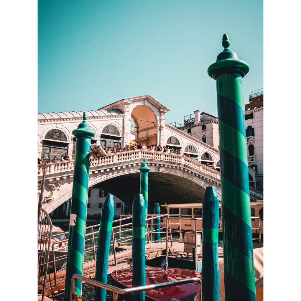 Venice's Historic Arch: The Rialto Bridge Scene | Acrylic Print