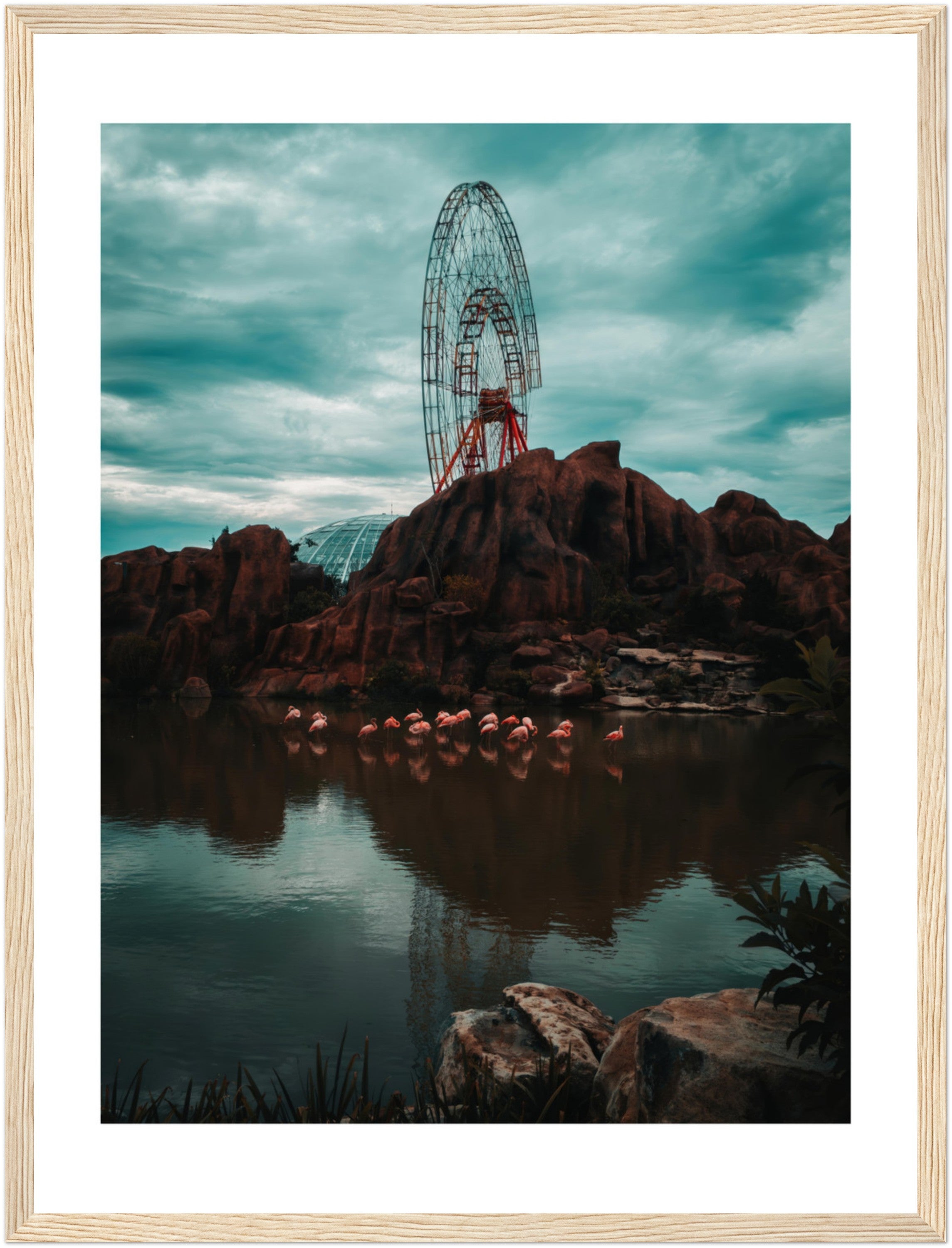 Vietnam's theme park:  Ferris Wheels and Flamingos in Vietnam | Poster