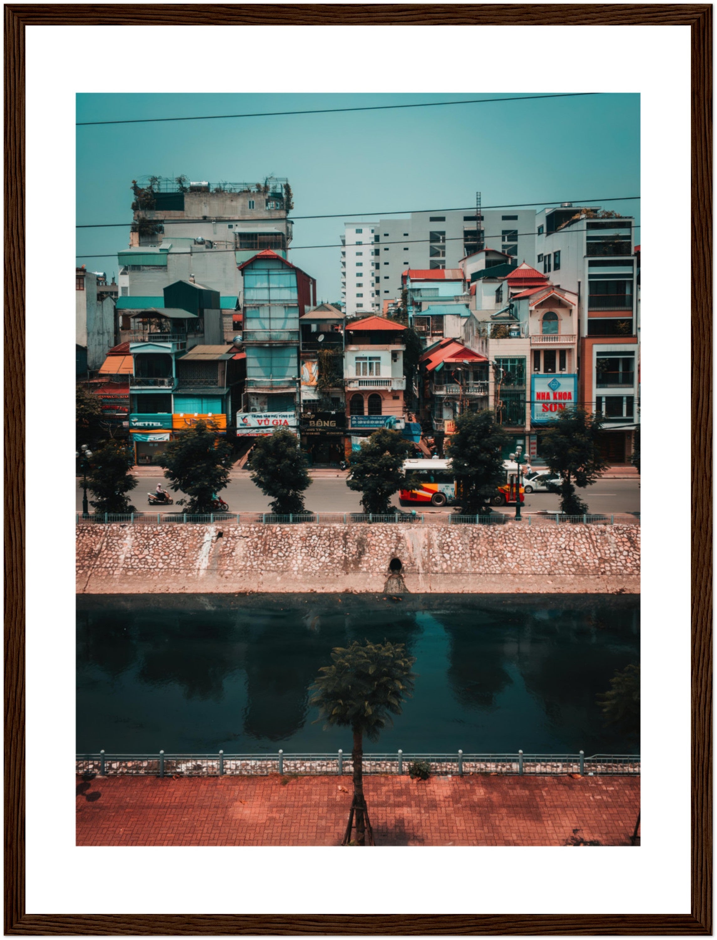 Captivating Hanoi City: Urban River Beauty | Poster
