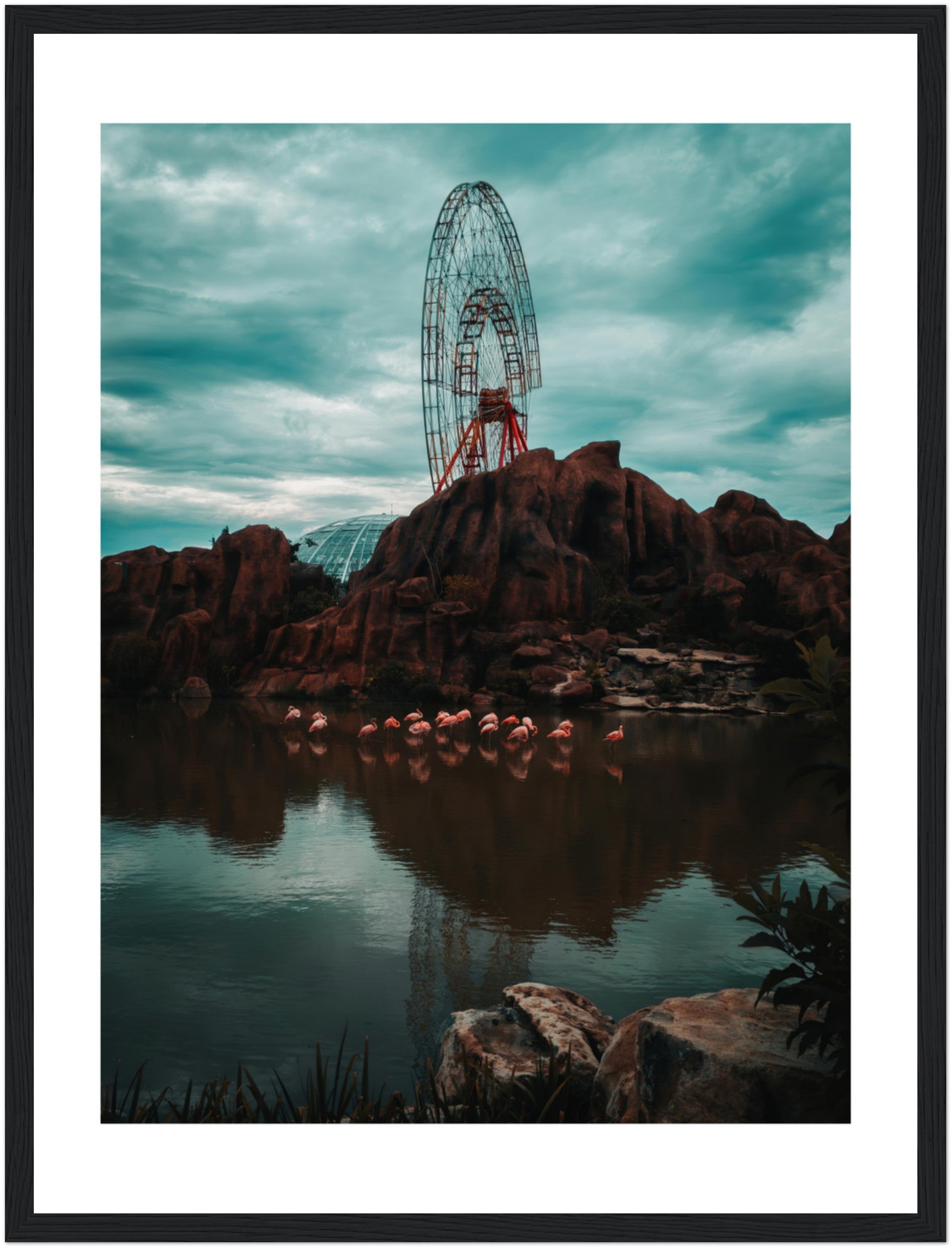 Vietnam's theme park:  Ferris Wheels and Flamingos in Vietnam | Poster