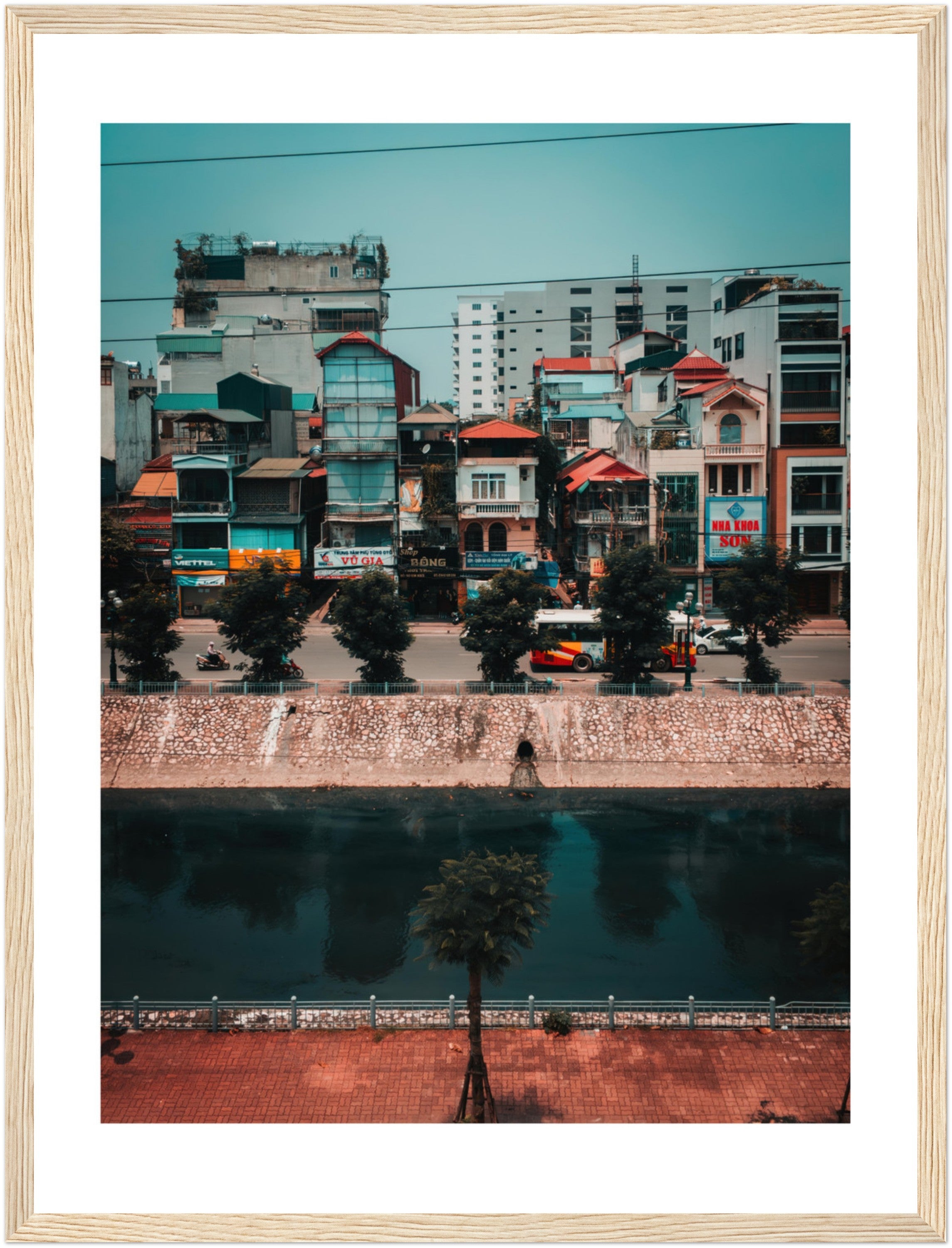 Captivating Hanoi City: Urban River Beauty | Poster