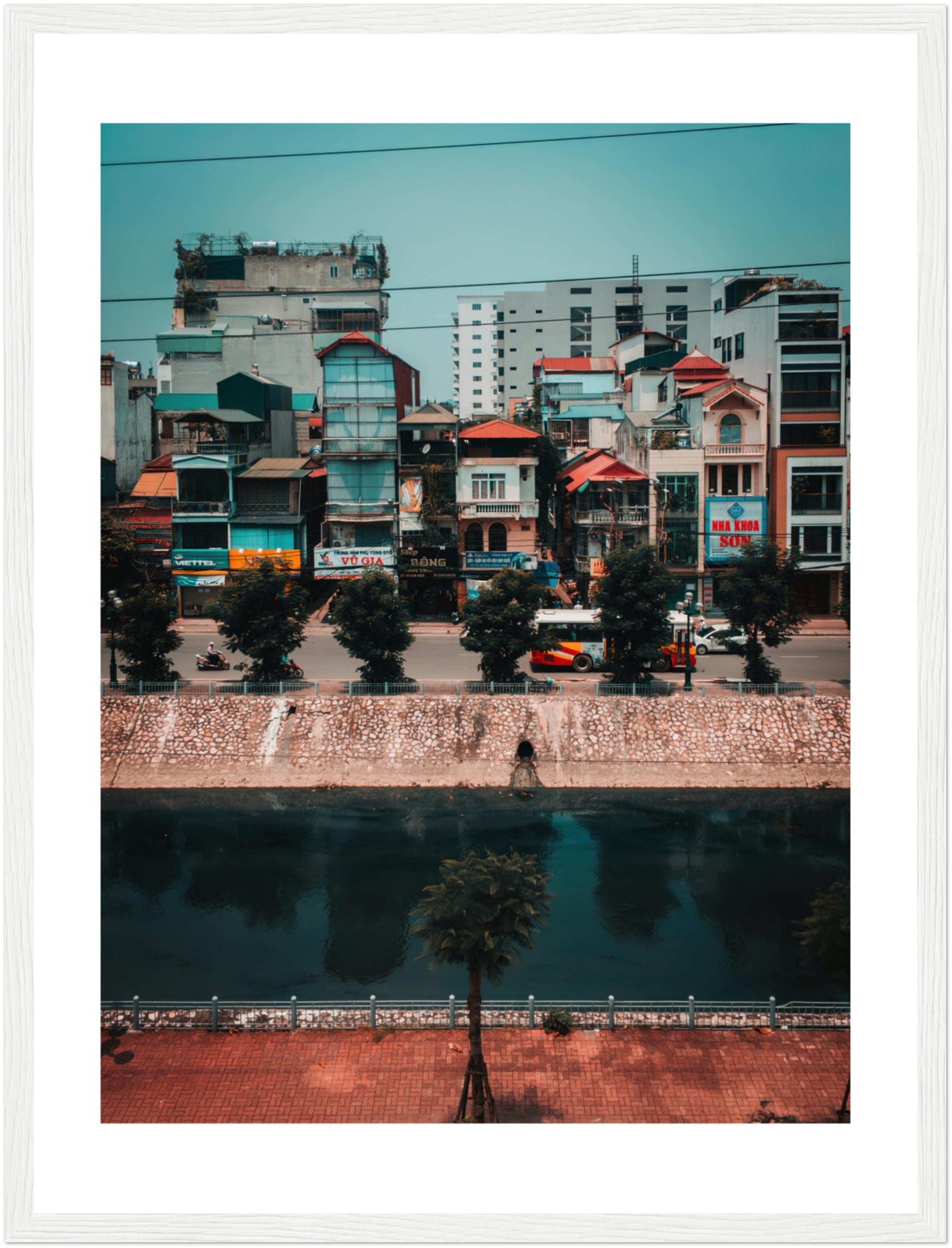 Captivating Hanoi City: Urban River Beauty | Poster
