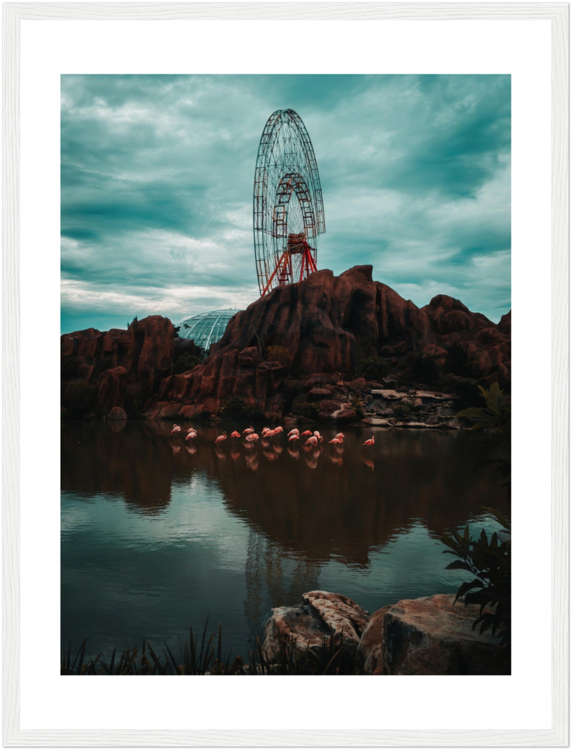 Vietnam's theme park:  Ferris Wheels and Flamingos in Vietnam | Poster