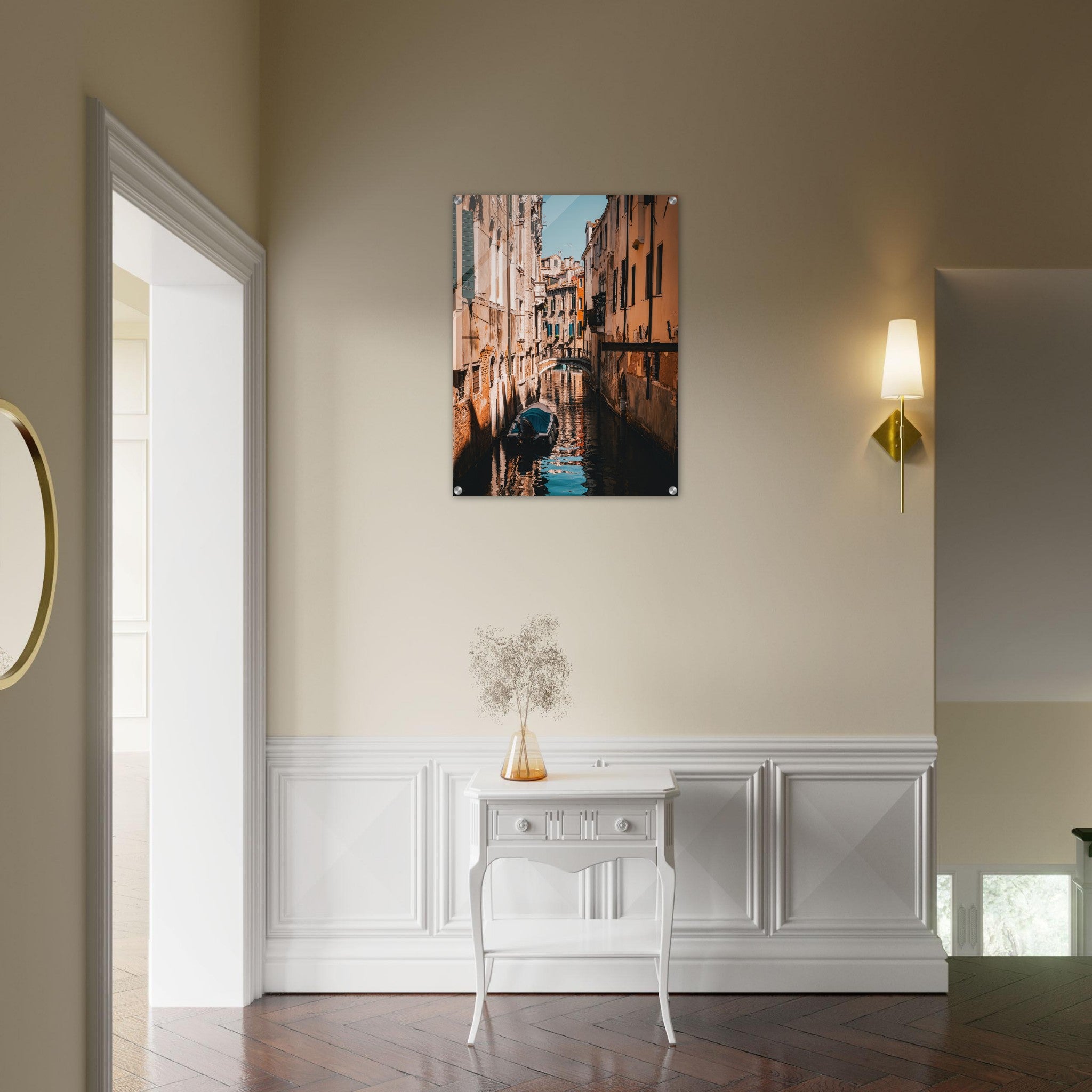 Calm Waters of Venice: A Serene Canal Scene | Acrylic Print