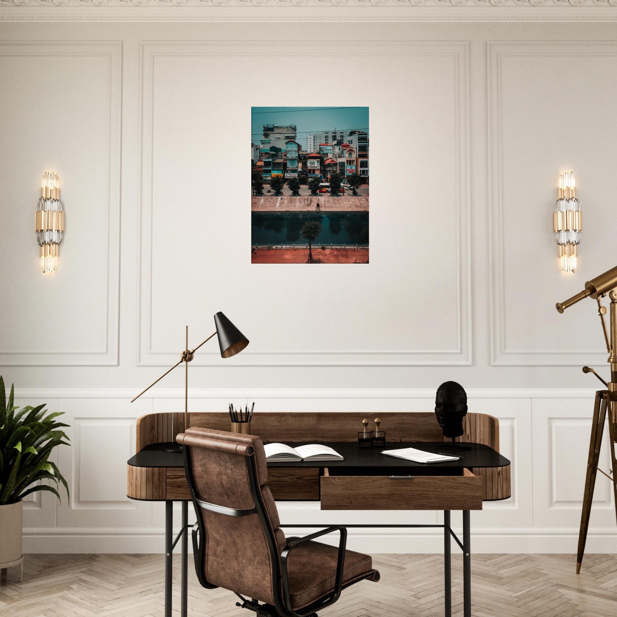 Captivating Hanoi City: Urban River Beauty | Canvas