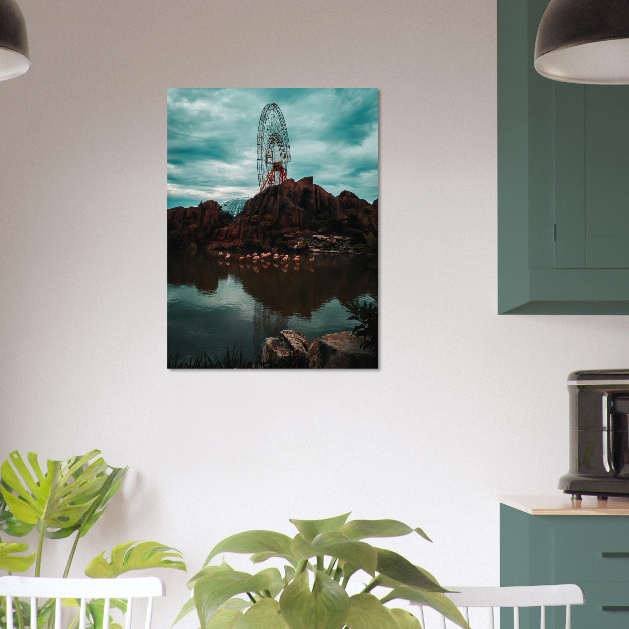 Vietnam's theme park:  Ferris Wheels and Flamingos in Vietnam | Metal Print