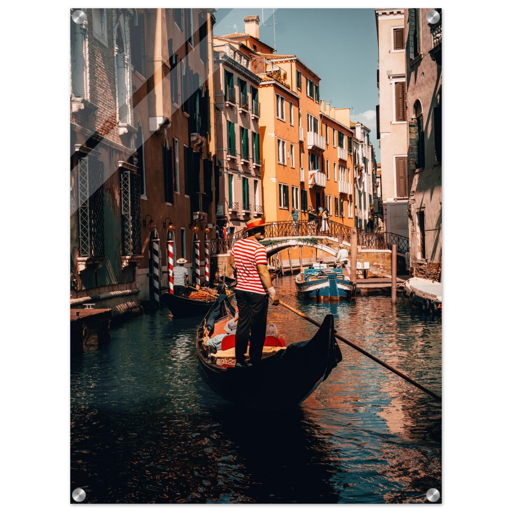 Canal Reflections: The Gondolier's Route | Acrylic Print