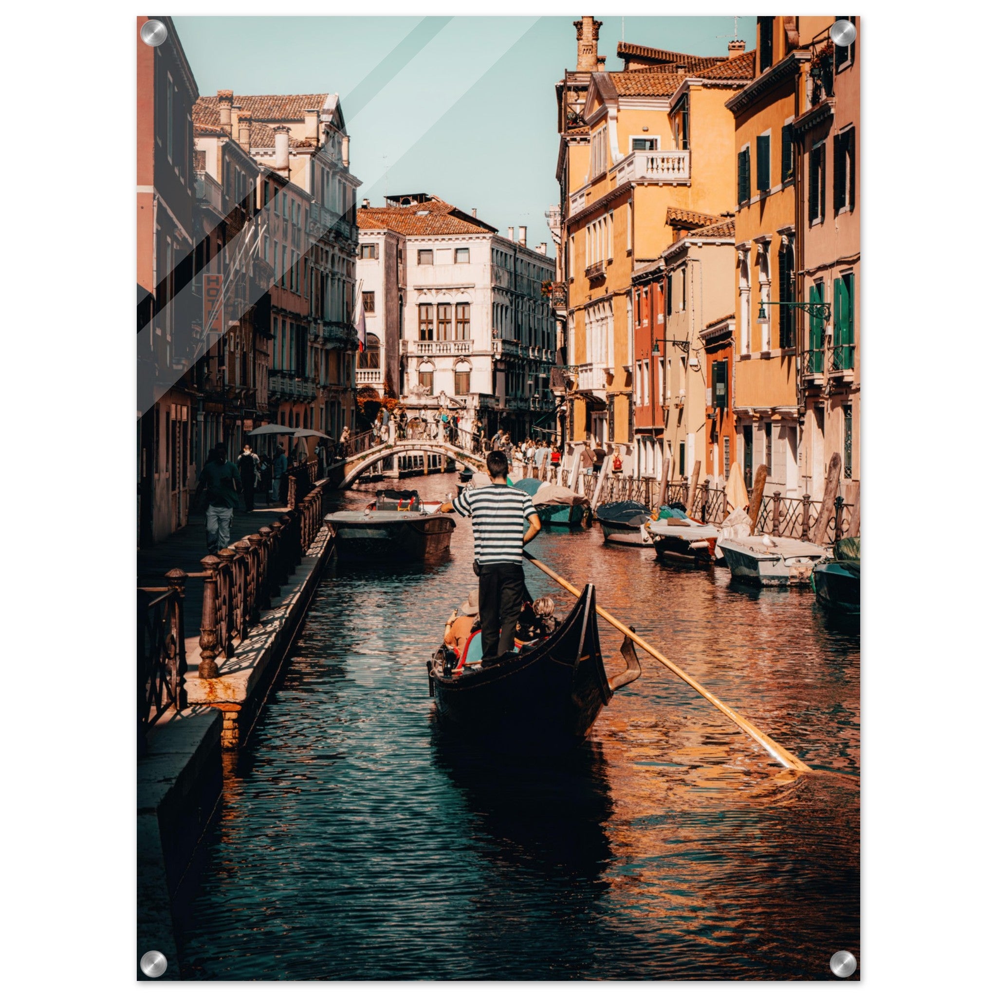 A Gondola's Trail: Through Venice's Heart | Acrylic Print