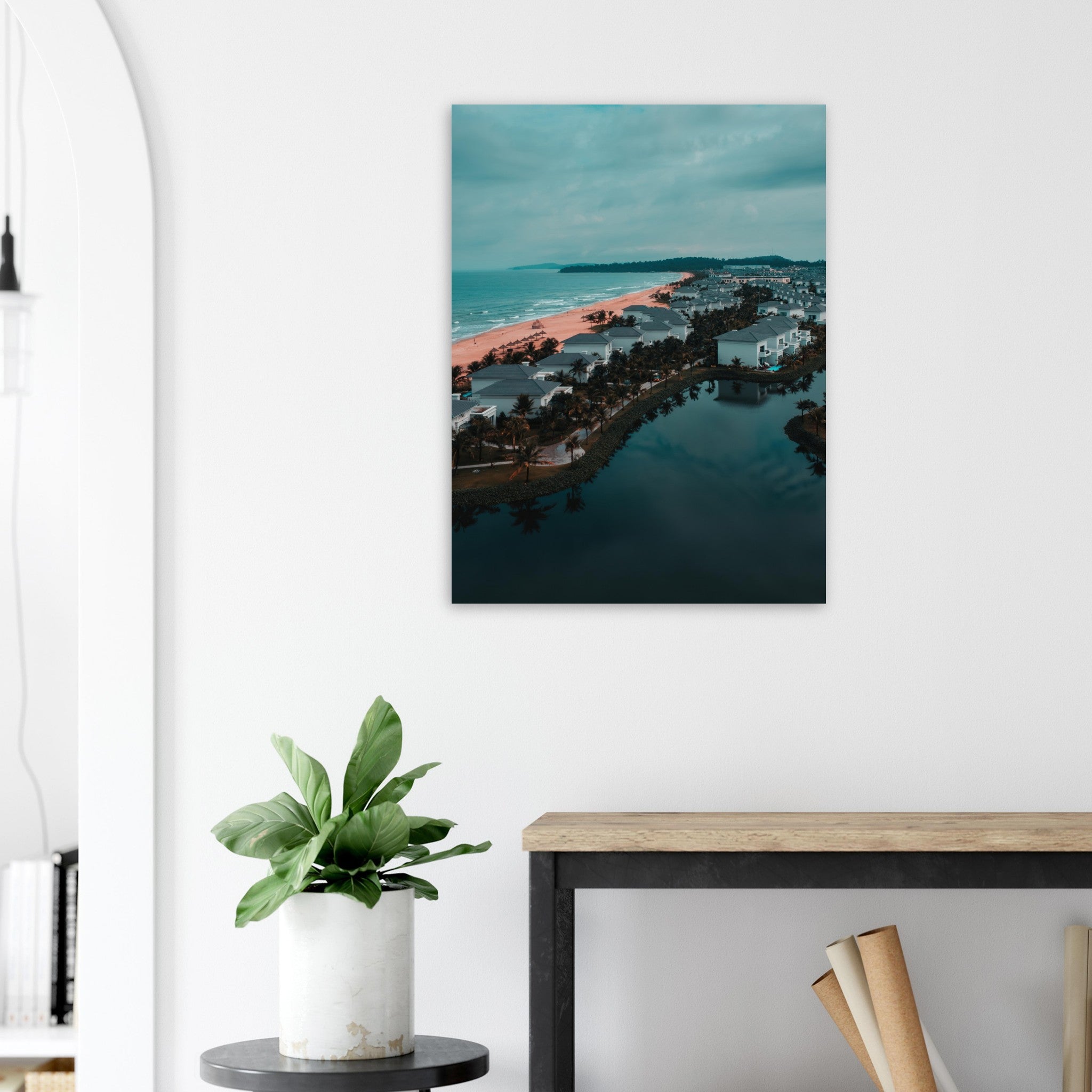 Discover Vietnam: Stunning Aerial Beach Photography | Metal Print