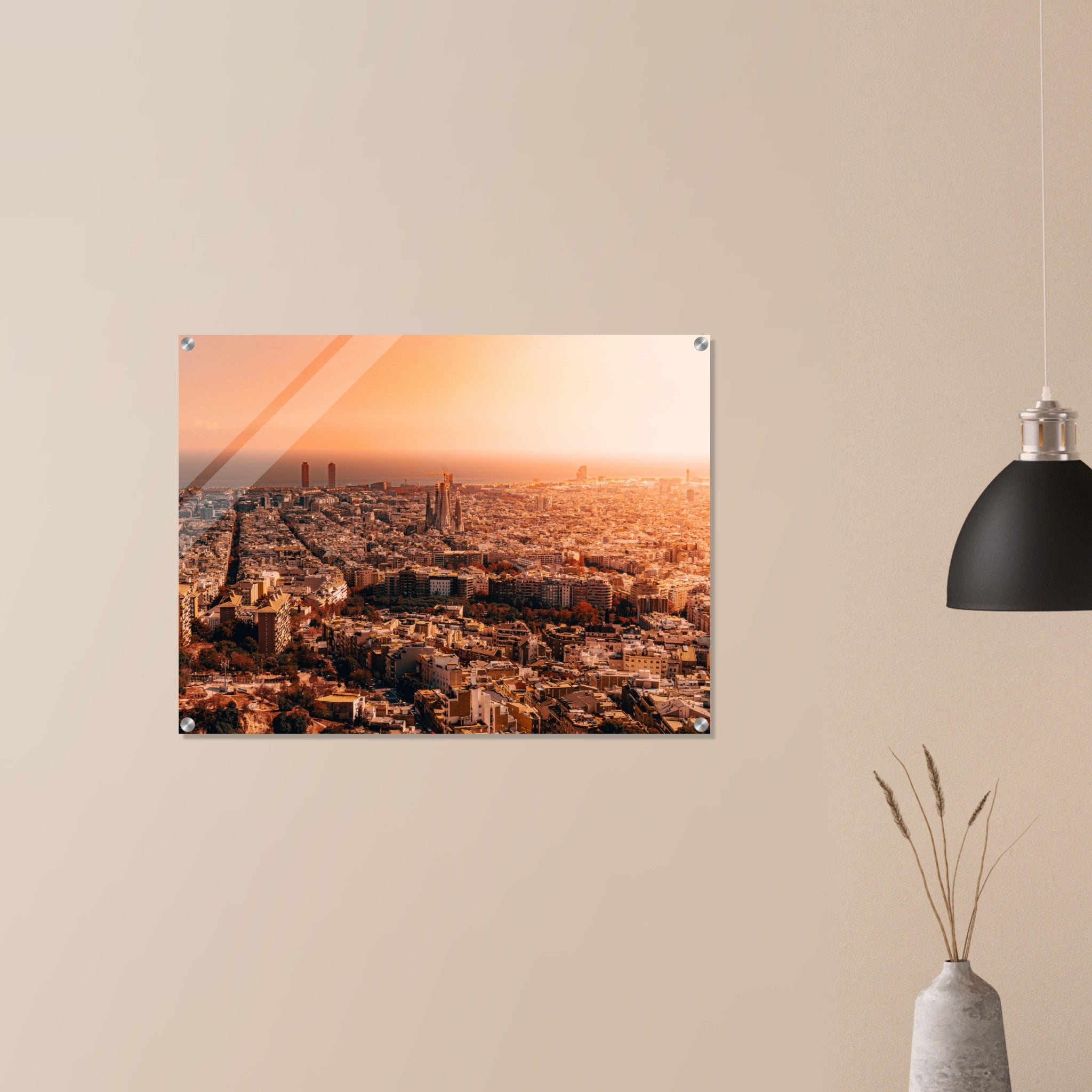 Barcelona Sunset: The Sagrada Família Stands Tall II | Acrylic Print