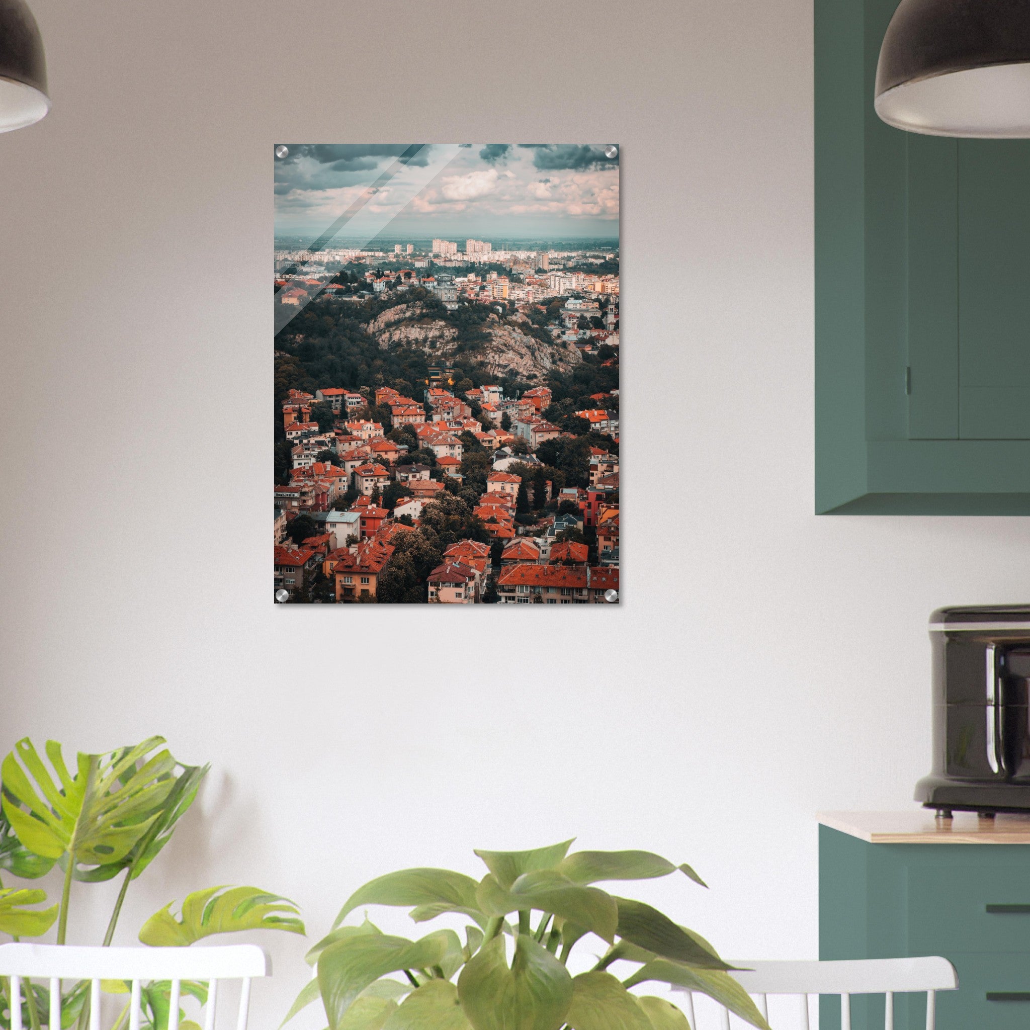Above Plovdiv: A Glimpse into Bulgaria's Picturesque Cityscape | Acrylic Print