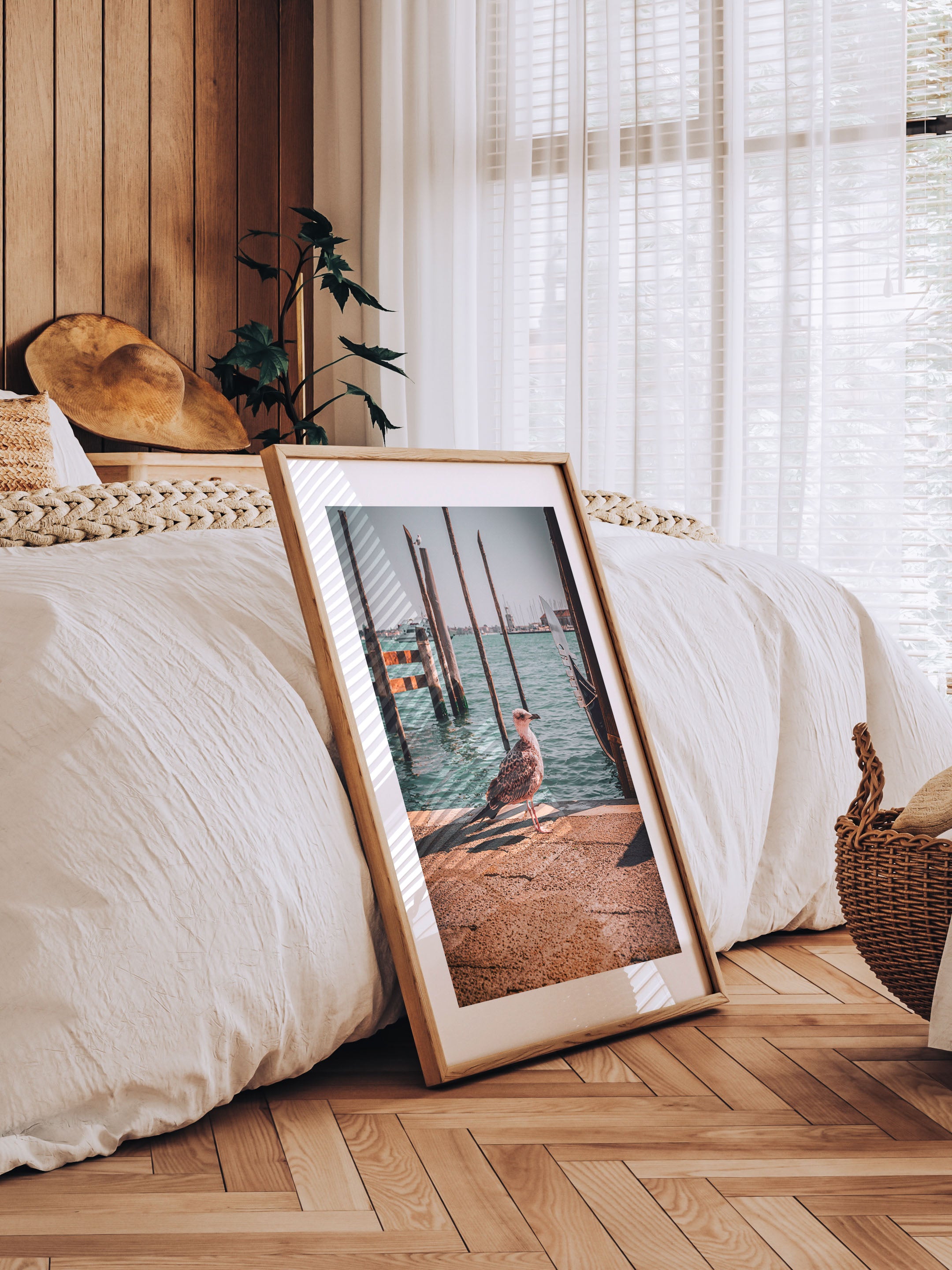 Seagull's Rest: Overlooking Venice's Waters | Poster
