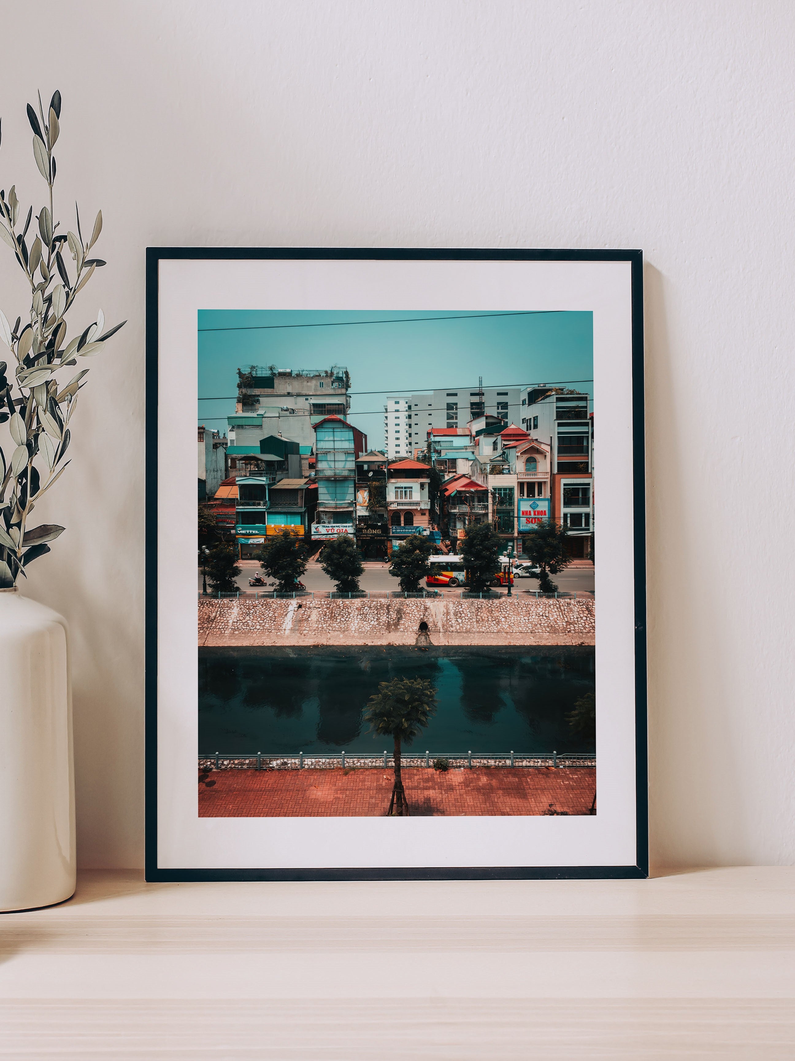 Captivating Hanoi City: Urban River Beauty | Poster