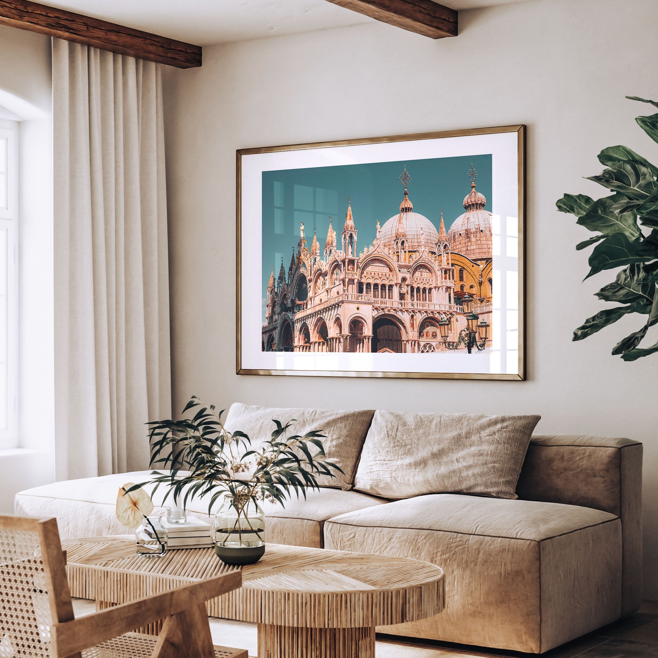 Architectural Elegance: Venice's Saint Mark's Facade | Poster