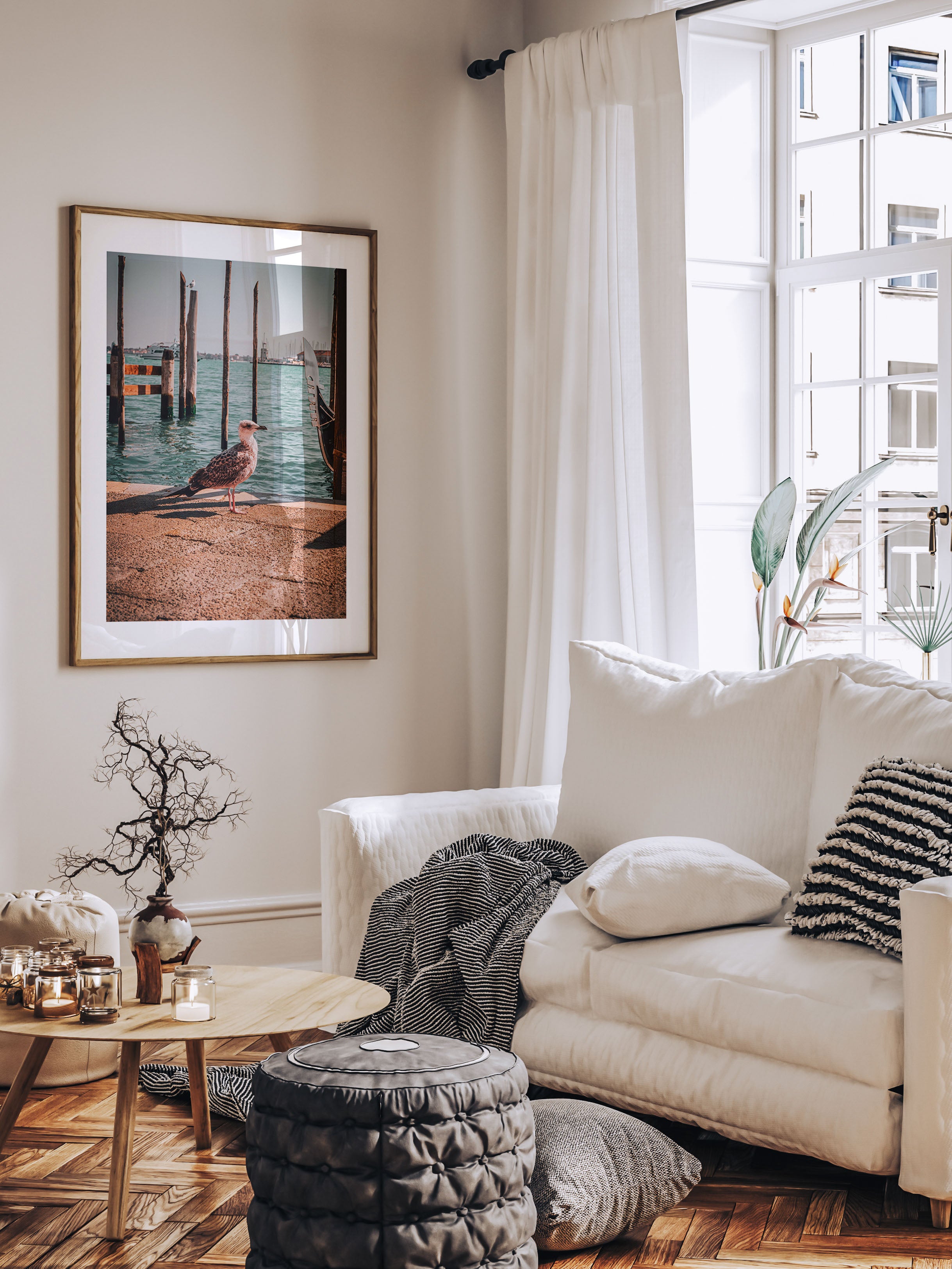 Seagull's Rest: Overlooking Venice's Waters | Poster